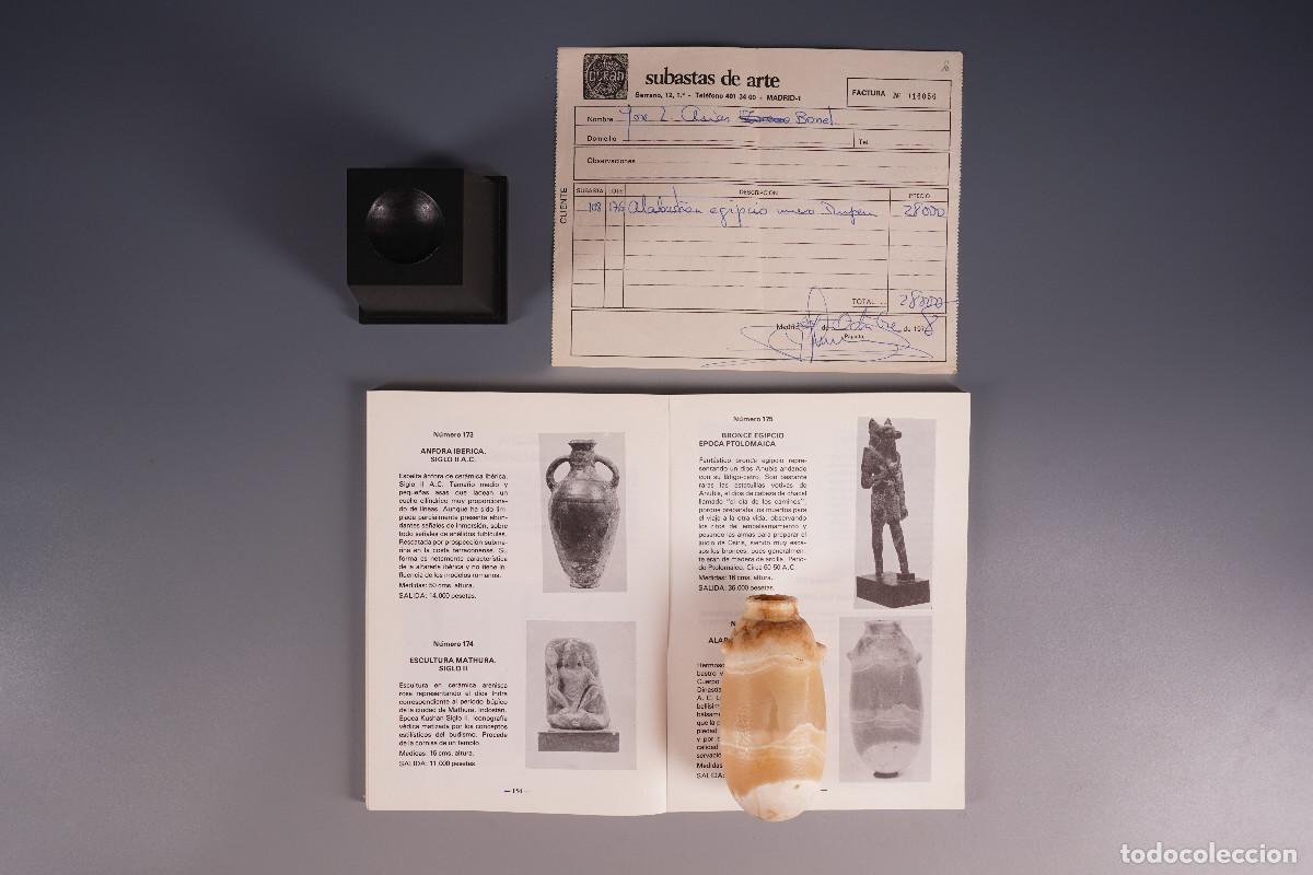 Antig&uuml;edades: Alabastr&oacute;n Egipcio con documentaci&oacute;n - Foto 17