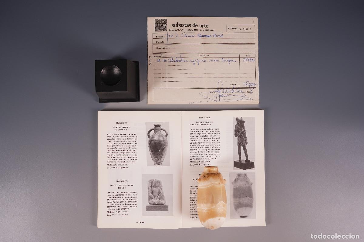 Antig&uuml;edades: Alabastr&oacute;n Egipcio con documentaci&oacute;n - Foto 18