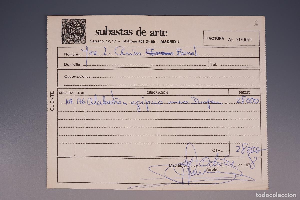 Antig&uuml;edades: Alabastr&oacute;n Egipcio con documentaci&oacute;n - Foto 20