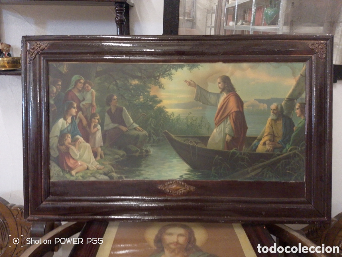 Antig&uuml;edades: Cuadro antiguo y marco - Foto 2