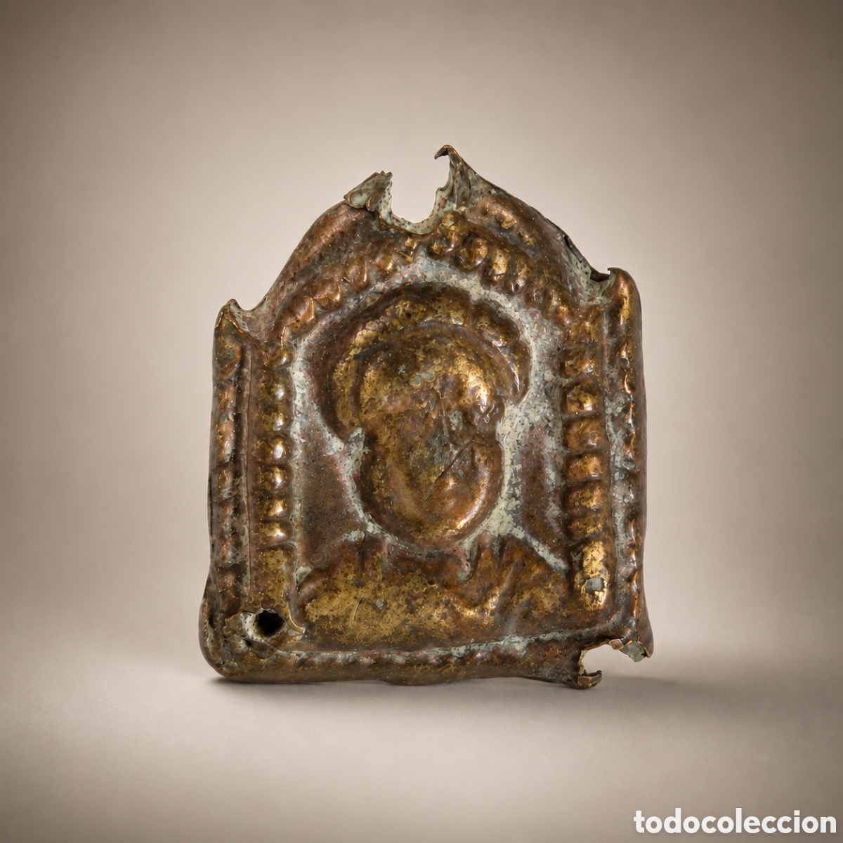 Antig&uuml;edades: Aplique romano de bronce siglo I&ndash;III d.C. con COA y licencia