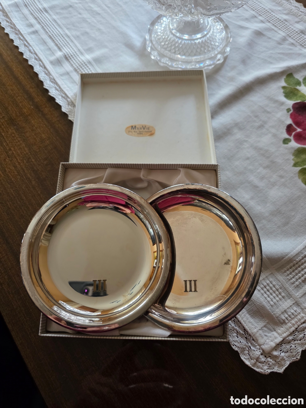Antig&uuml;edades: Lote de ceniceros plata