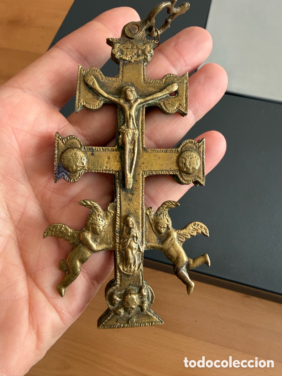 Antig&uuml;edades: Antigua CRUZ DE CARAVANA. 12 cm