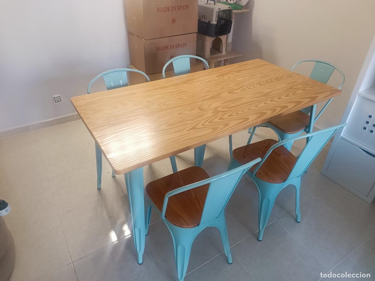 Antig&uuml;edades: Mesa rectangular con 6 sillas - Foto 4
