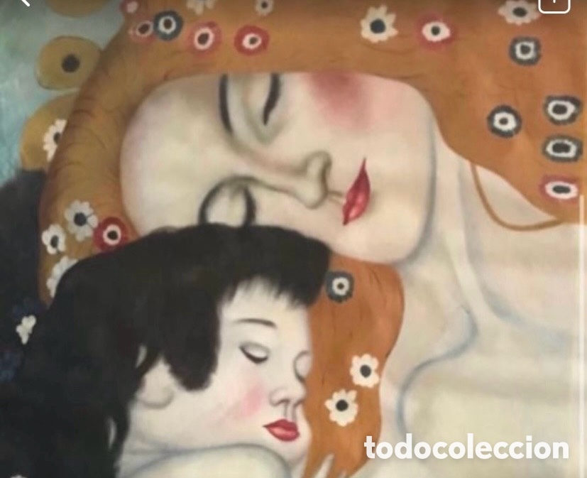 Antig&uuml;edades: Pintura sobre lienzo facsimil de Gustav klim