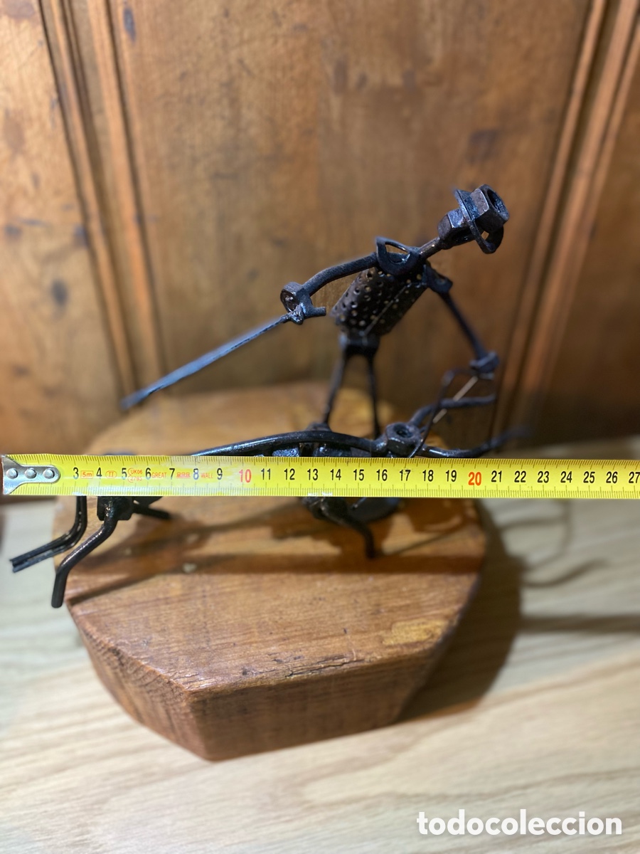 Antig&uuml;edades: Figura de torero con toro en hierro - Foto 5