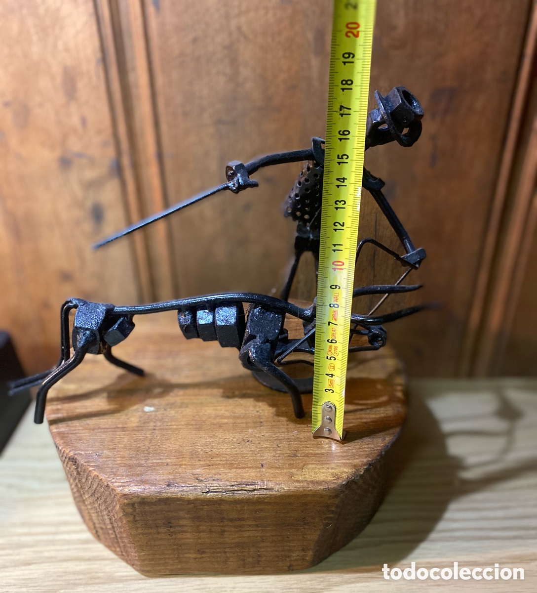 Antig&uuml;edades: Figura de torero con toro en hierro - Foto 6