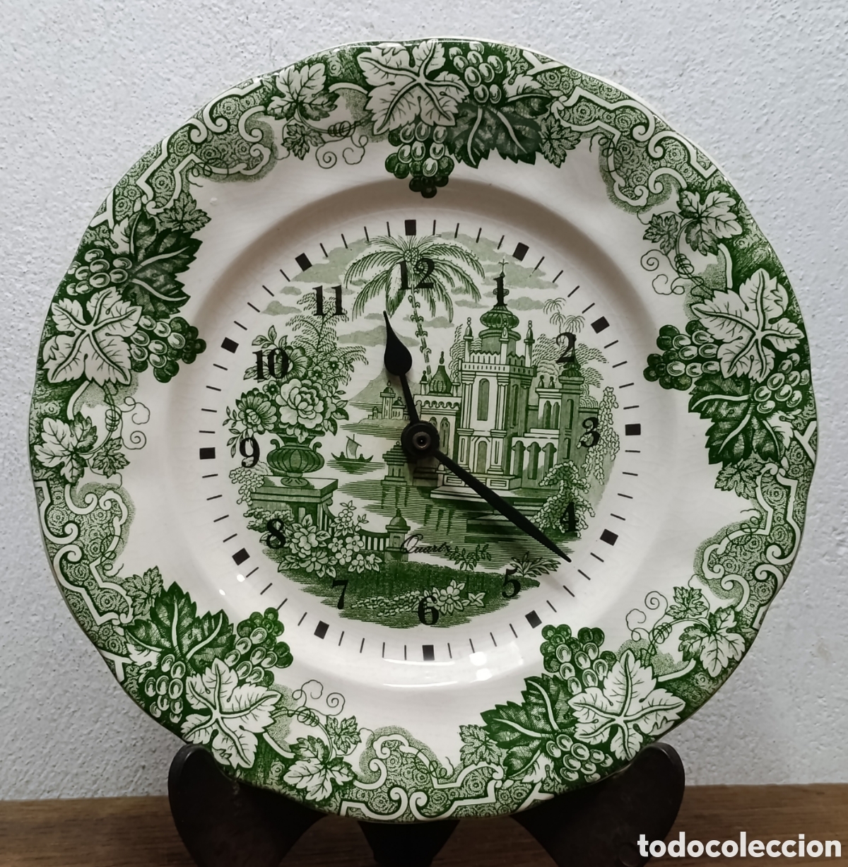Antig&uuml;edades: ANTIGUO Y BONITO RELOJ DE CER&Aacute;MICA PICKMAN LA CARTUJA