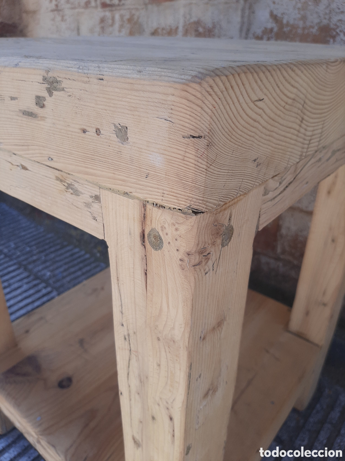 Antig&uuml;edades: Mesa auxiliar robusta r&uacute;stica - Foto 3
