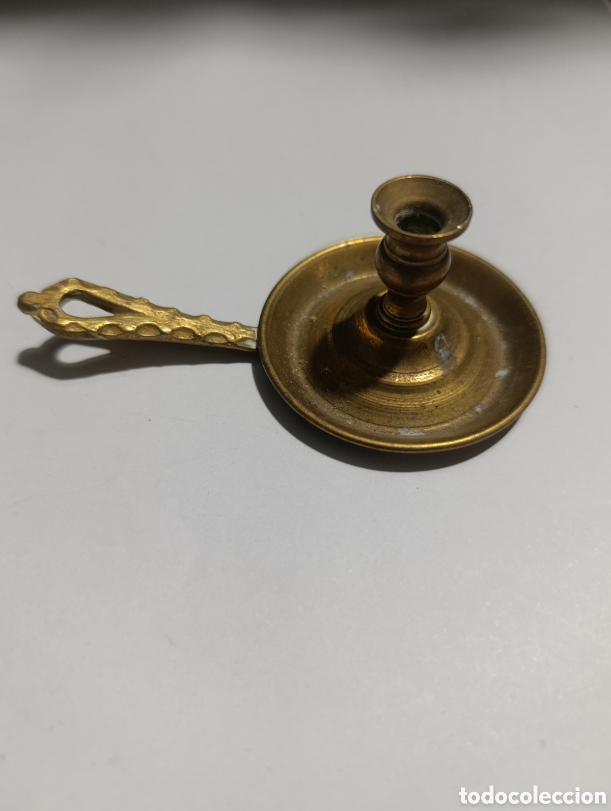 Antig&uuml;edades: Antigua palmatoria de bronce - Foto 2