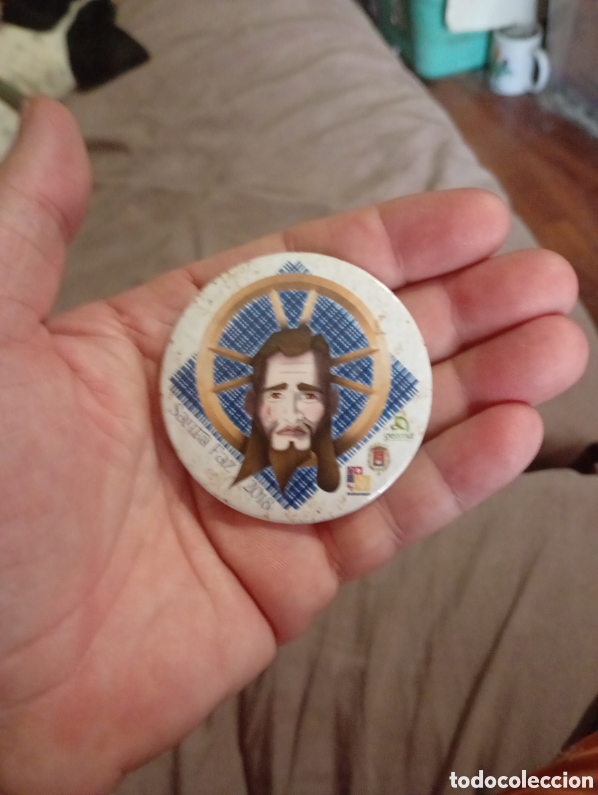 Antig&uuml;edades: Chapa pin Santa Faz 2018