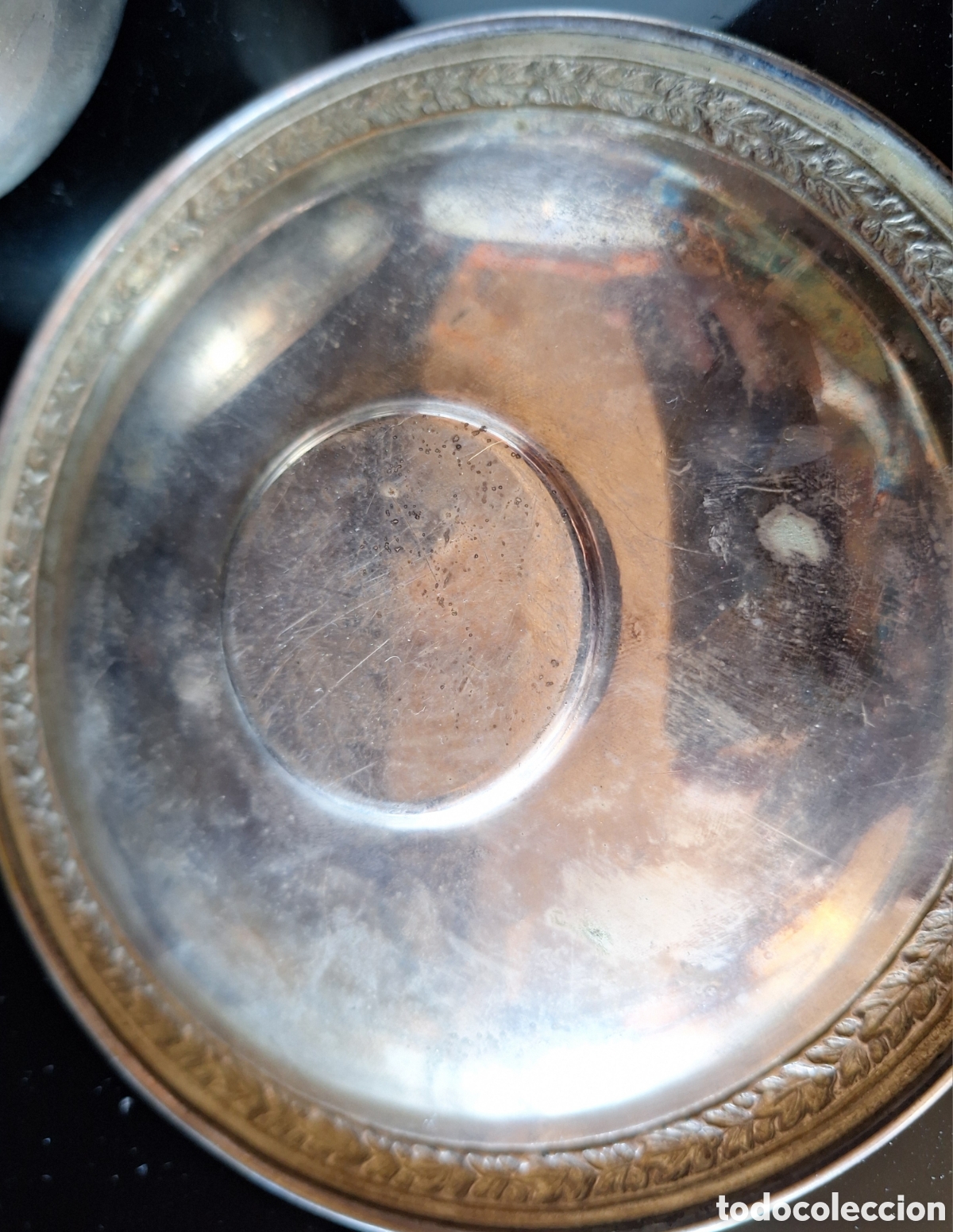 Antig&uuml;edades: Taza plateada y opalina - Foto 6