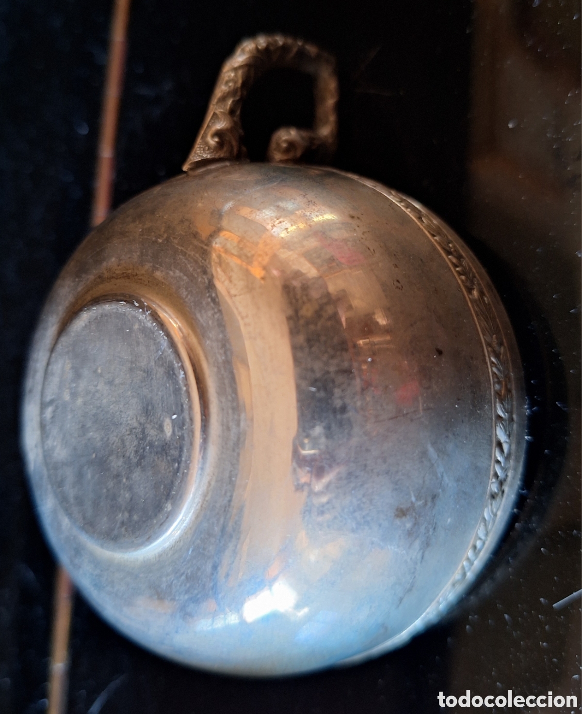 Antig&uuml;edades: Taza plateada y opalina - Foto 7