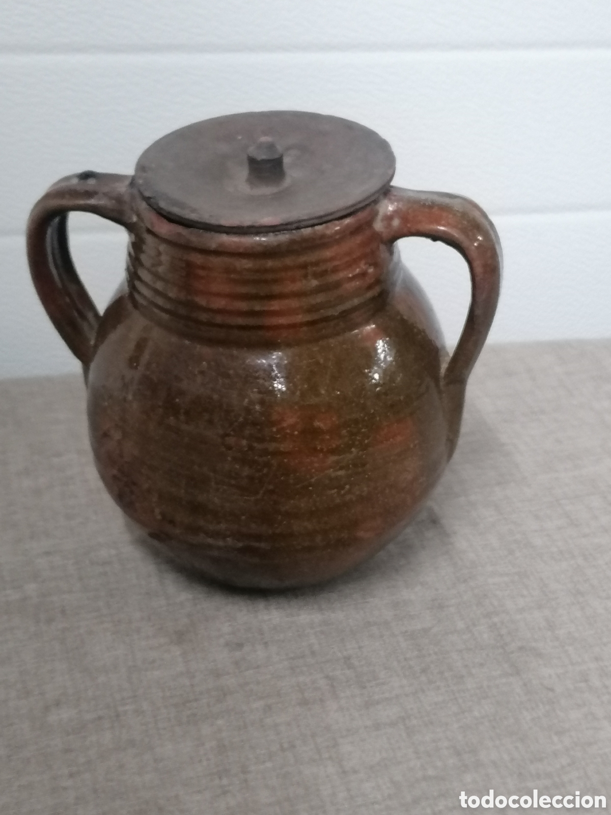 Antig&uuml;edades: Orza con tapa antigua de Guadix