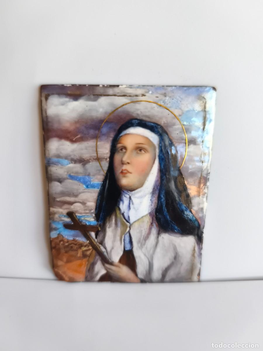 Antig&uuml;edades: Esmalte al fuego. Santa Teresa de Jes&uacute;s. Sotomayor. Avila.