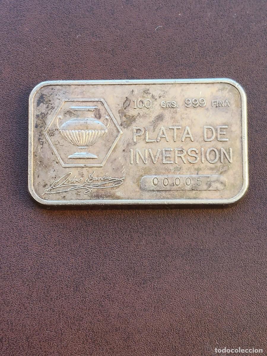 Antig&uuml;edades: LINGOTE DE 100 GRAMOS DE PLATA 999 PEDRO DURAN (NUMERADO).