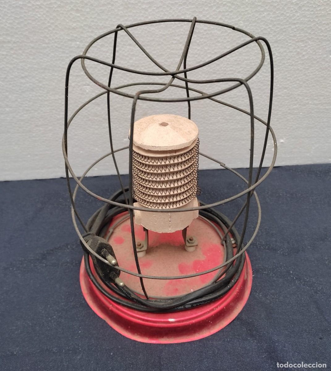 Antig&uuml;edades: antiguo brasero estufa electrica de resistencia con corriente de 125V - base de aluminio