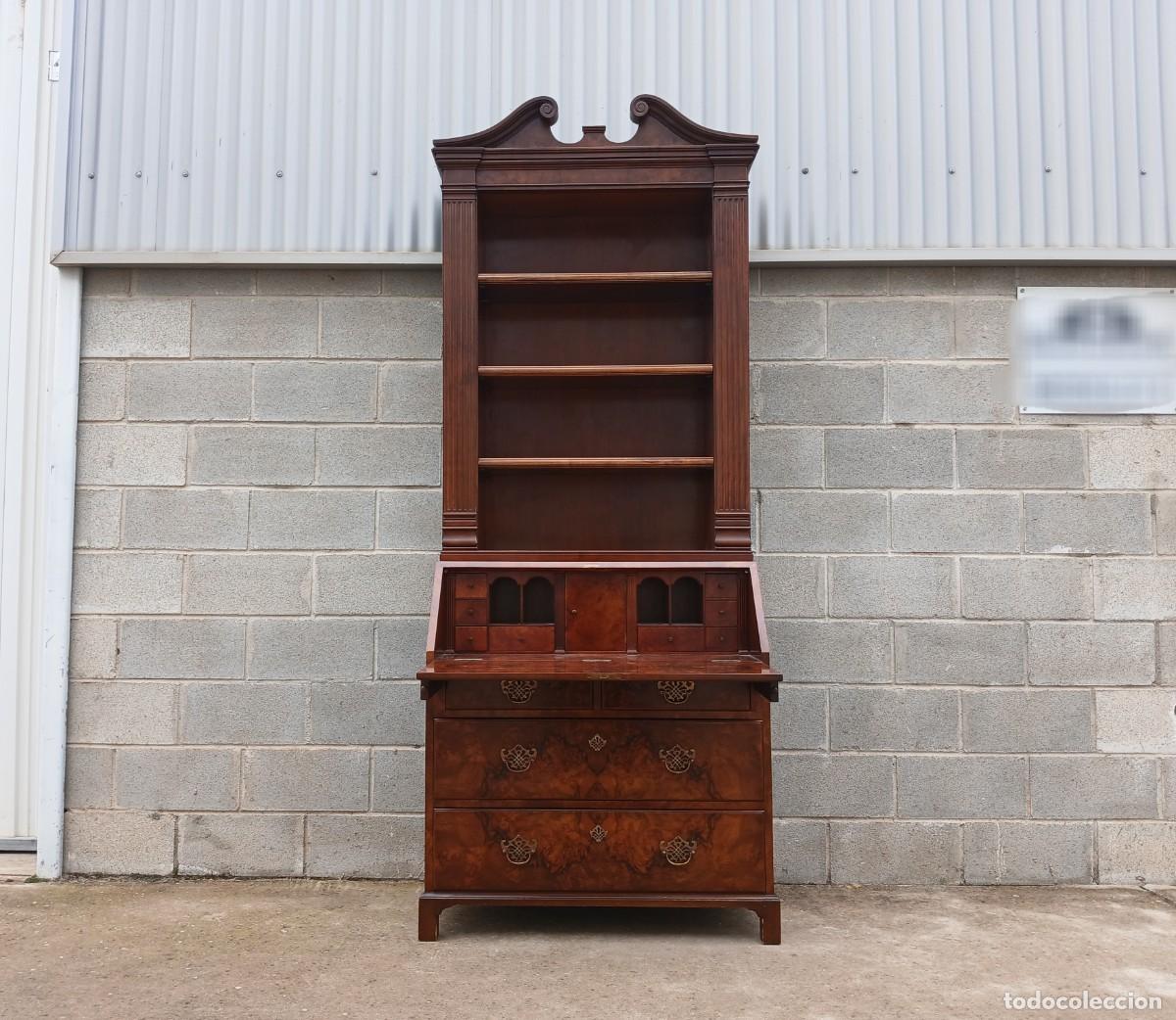 Antig&uuml;edades: Secreter librero antiguo ingl&eacute;s.