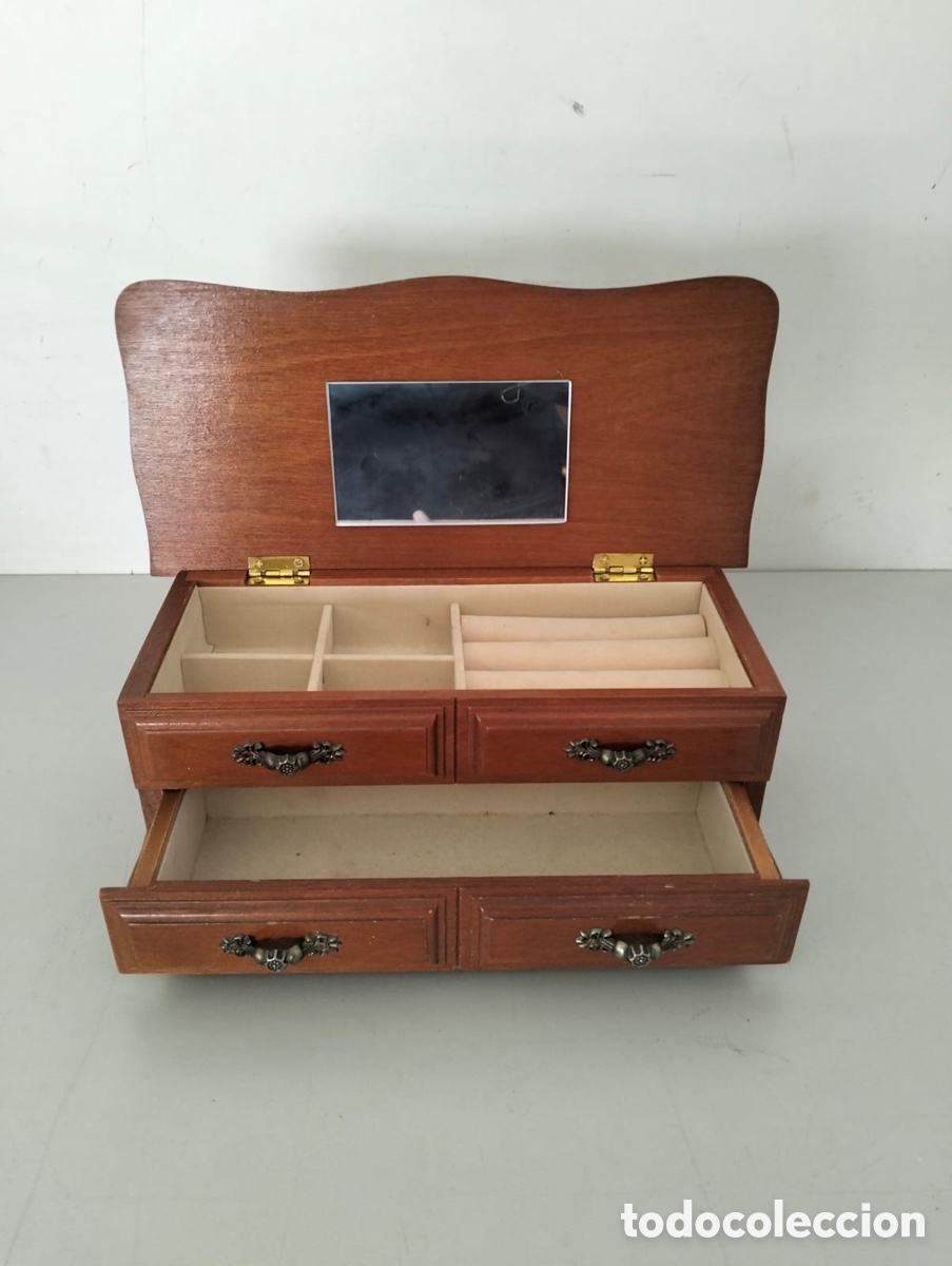 Antig&uuml;edades: Caja joyero madera antiguo