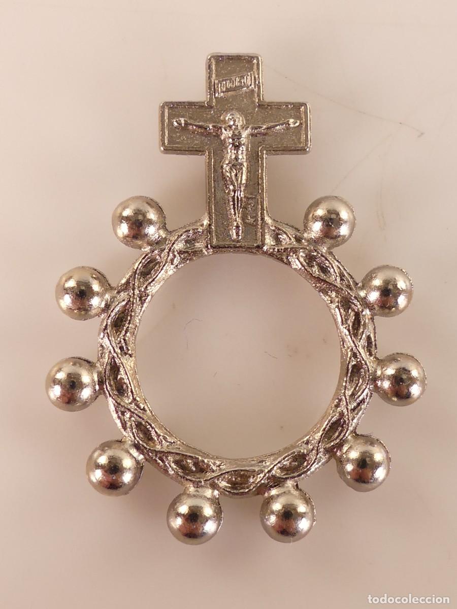 Antiques: ROSARIO DE DEDO HECHO DE METAL
