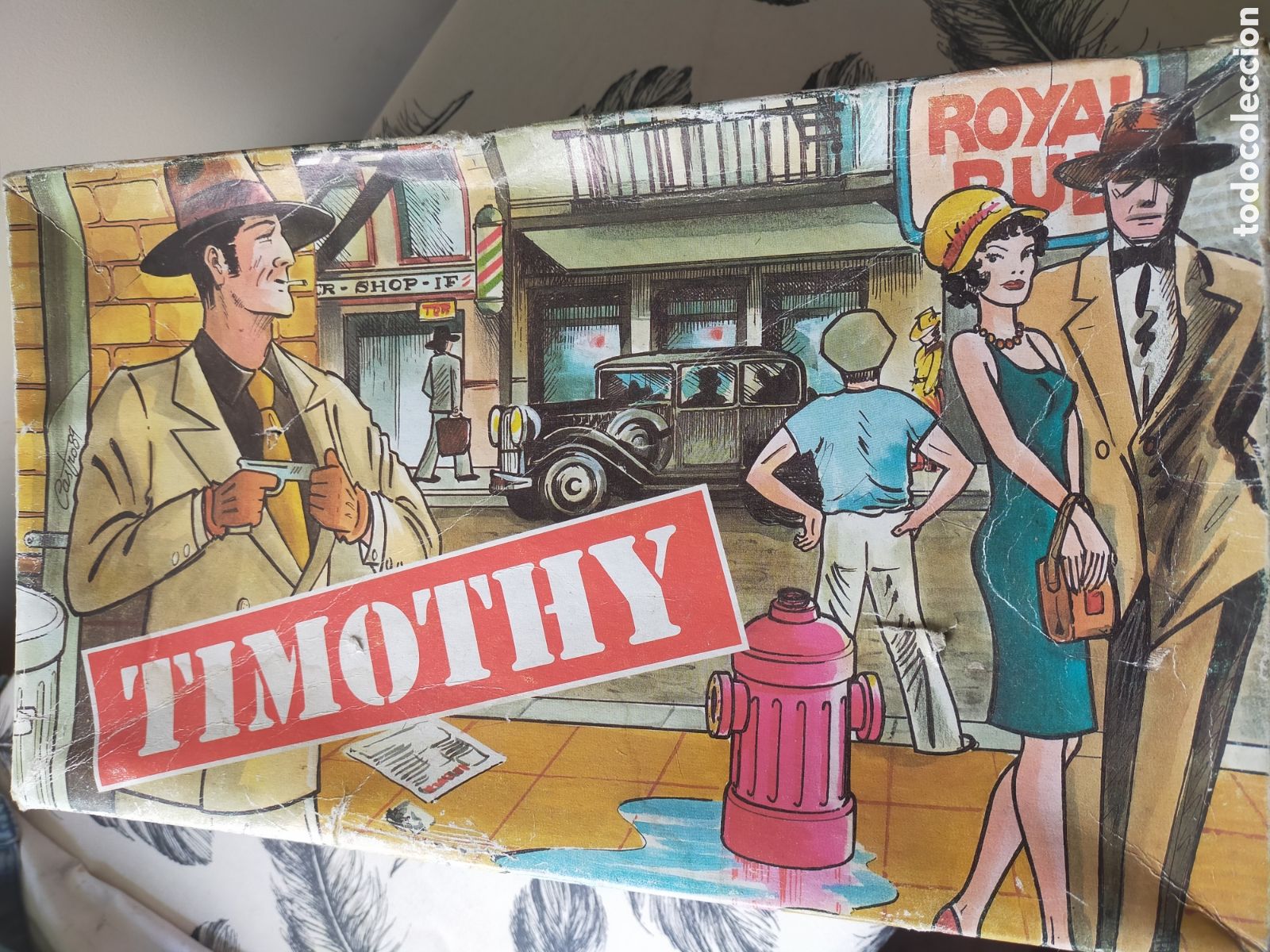 Antig&uuml;edades: Caja de zapatos vac&iacute;a vintage comic