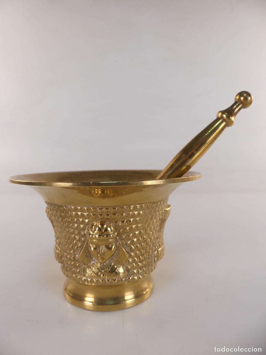 Antiques: almirez-mortero en bronce excelente pieza de colecci&oacute;n