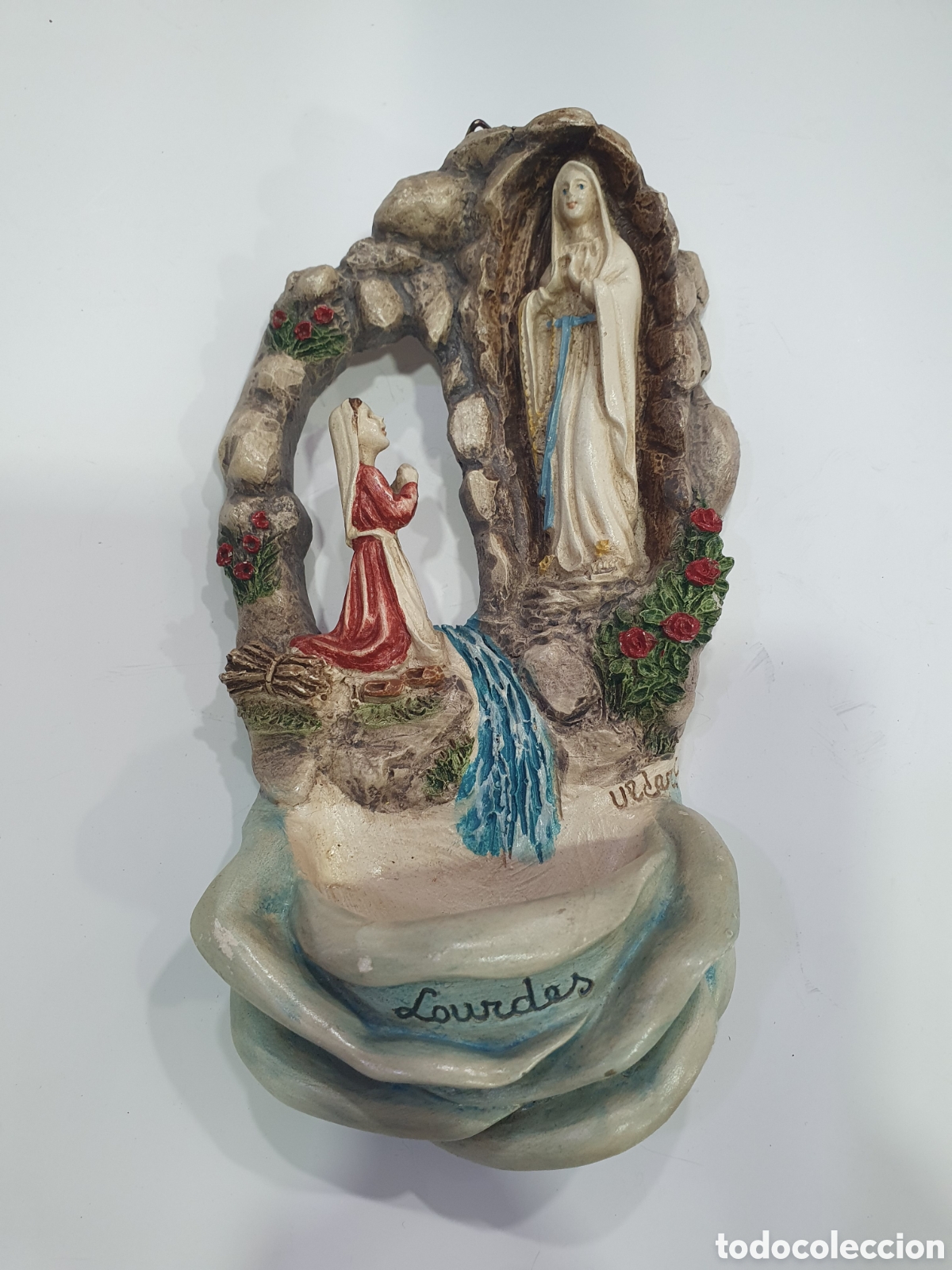 Antig&uuml;edades: Benditera Virgen de Lourdes. Ver fotos. (L131)