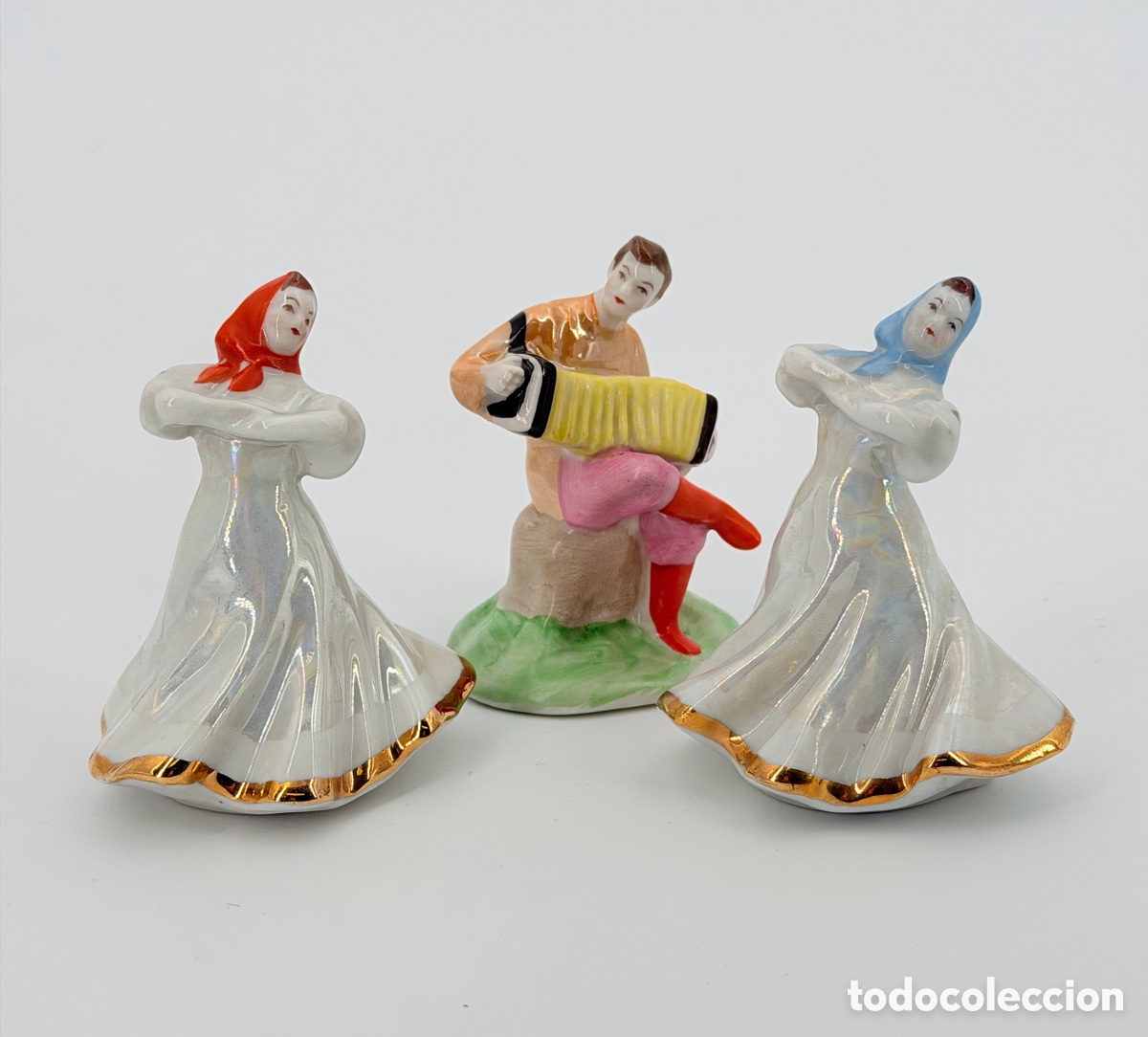 Antiguidades: Antiguas Figuras de Cer&aacute;mica. Baile Regional