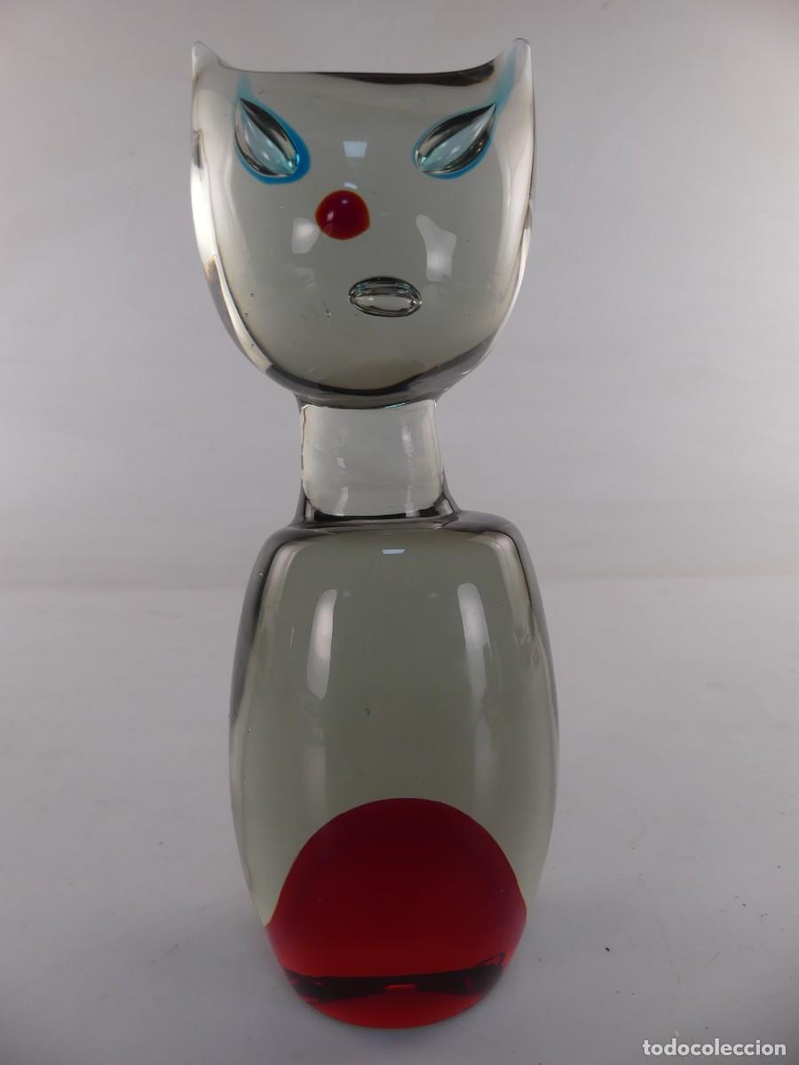 Antig&uuml;edades: BONITA FIGURA GATO DE CRISTAL DE MURANO