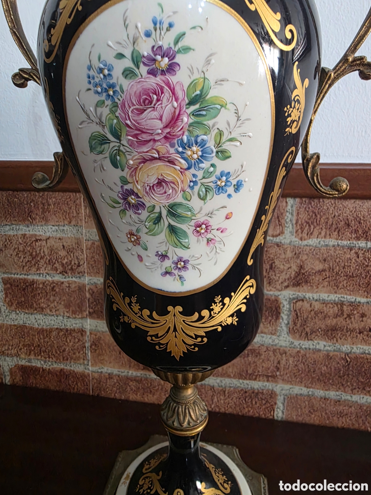 Antig&uuml;edades: Jarrones de porcelana y bronce 50cm Sevres?? - Foto 2
