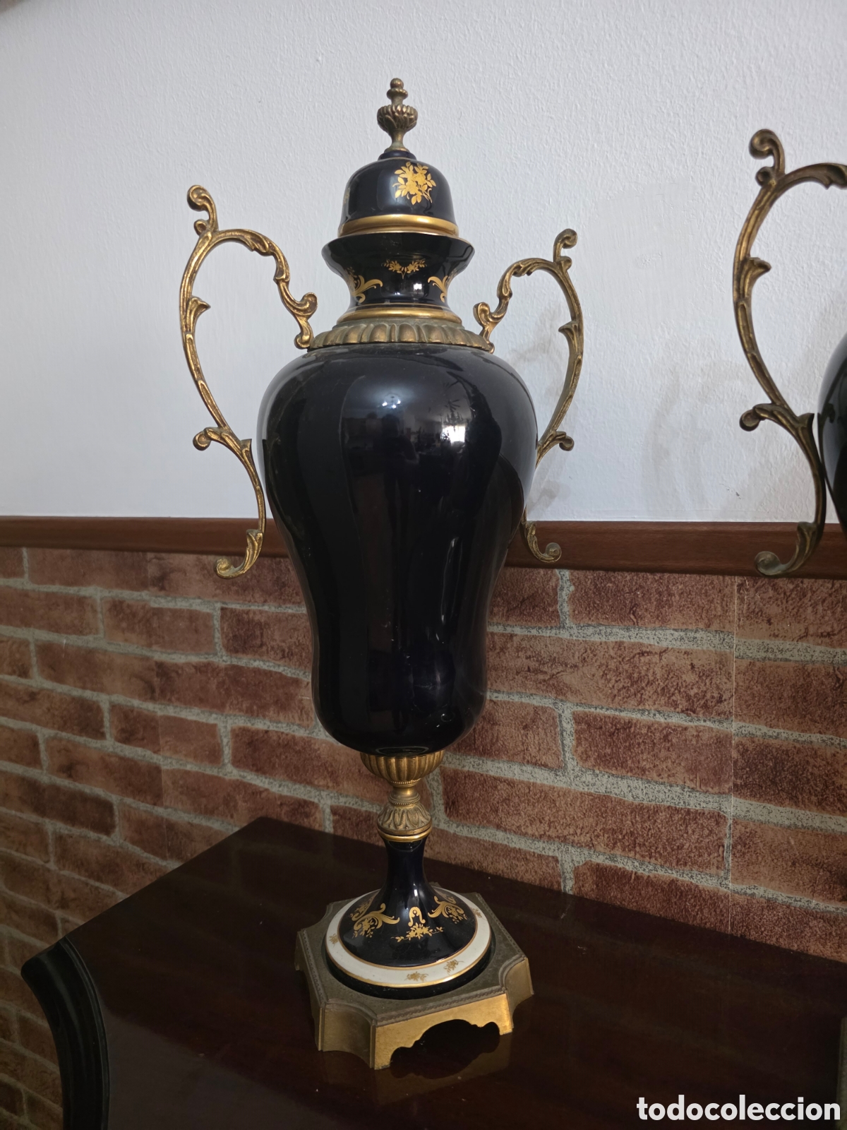 Antig&uuml;edades: Jarrones de porcelana y bronce 50cm Sevres?? - Foto 5