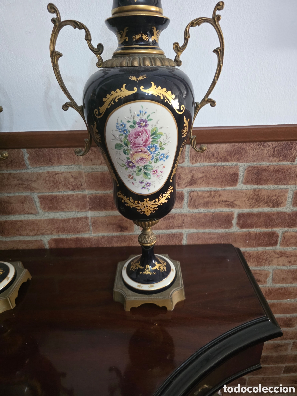 Antig&uuml;edades: Jarrones de porcelana y bronce 50cm Sevres?? - Foto 3