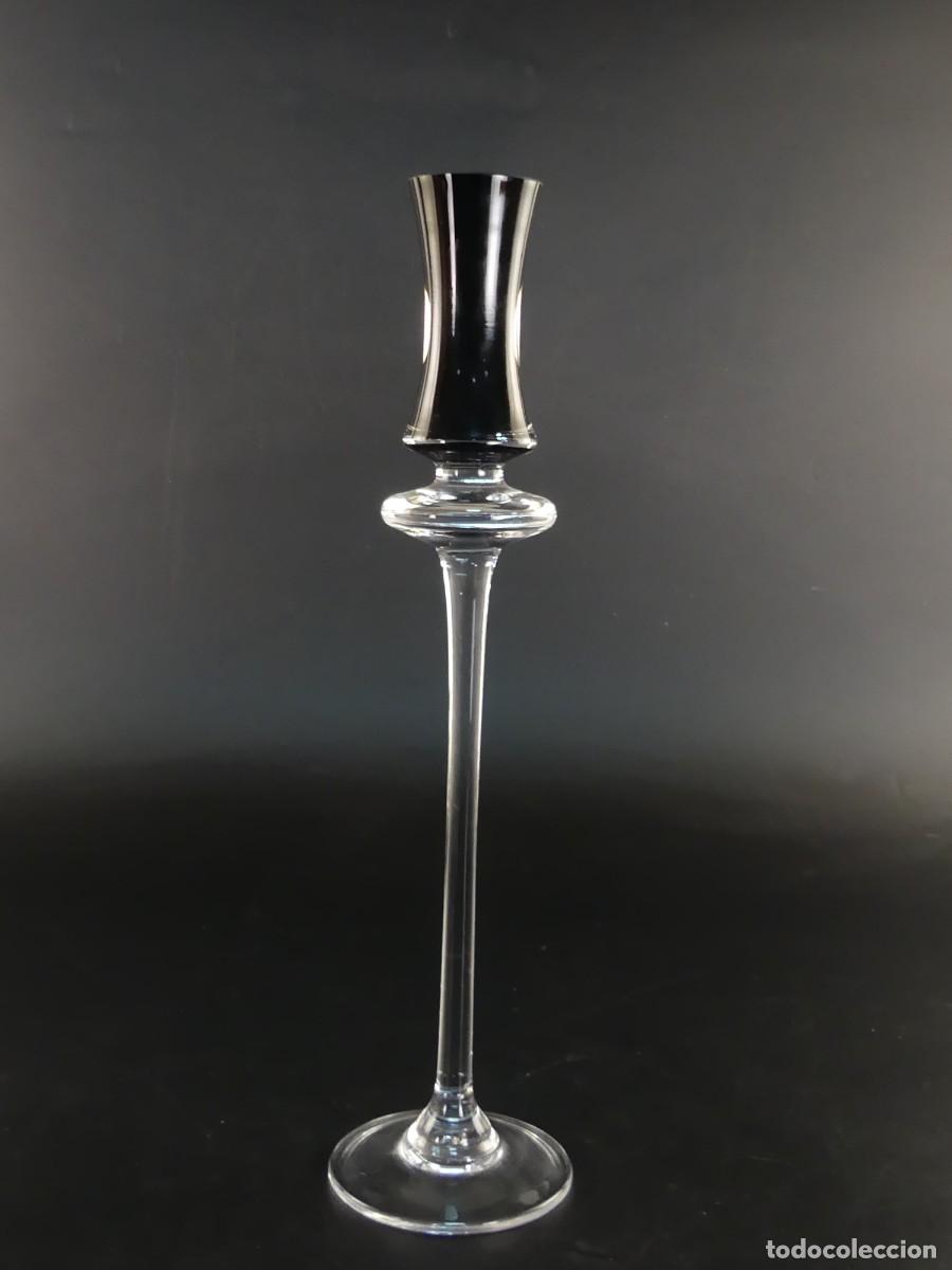 Antiguidades: PRECIOSO VELLERO O PORTAVELAS DE CRISTAL MAGNIFICO DISE&Ntilde;O