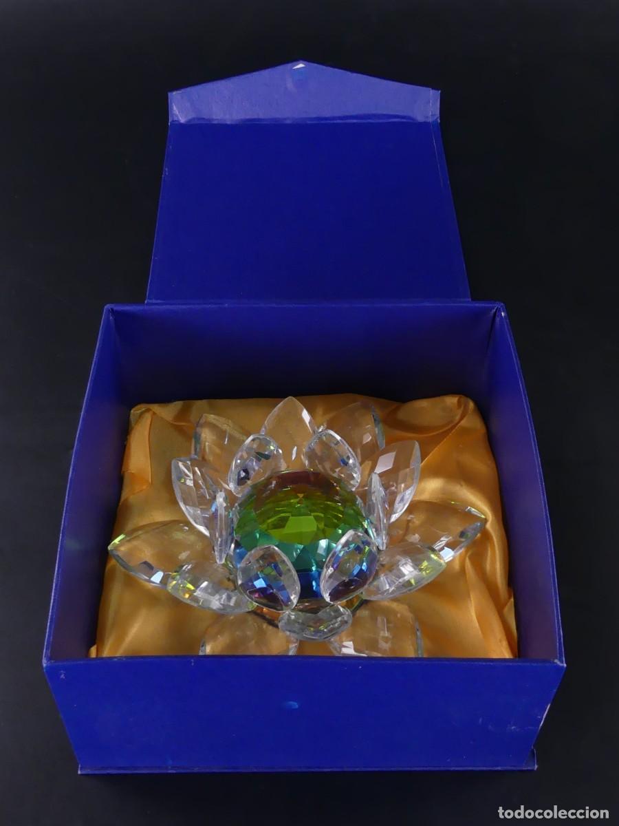 Antiguidades: PRECIOSA FIGURA FLOR DE CRISTAL CON CAJA