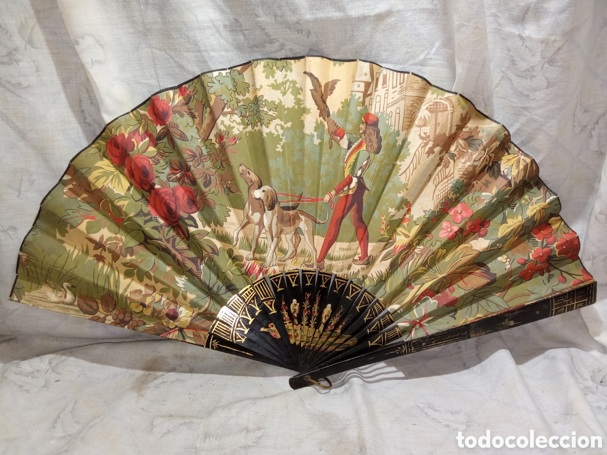 Antiques: PRECIOSO Y GRAN ABANICO CON PAIS A DOBLE CARA