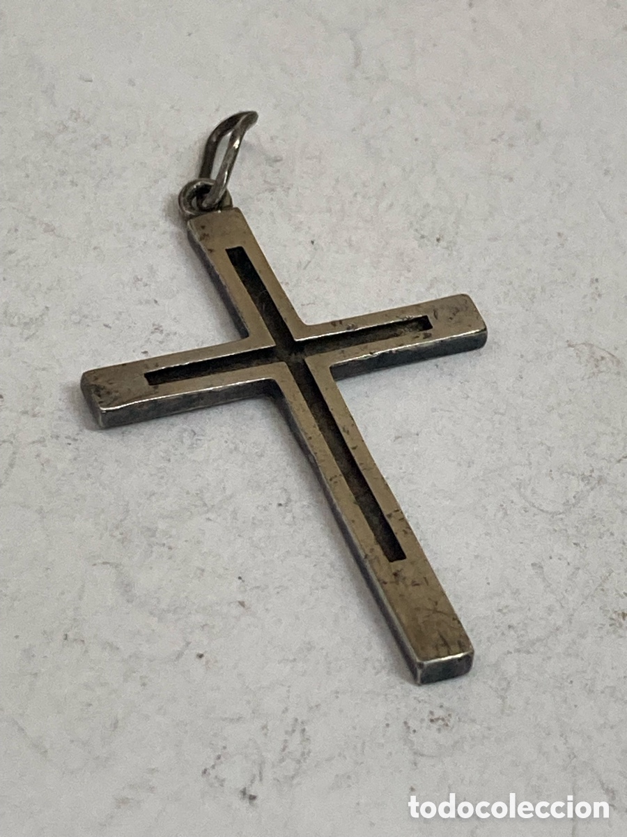 Antig&uuml;edades: Cruz de plata religiosa C583 - Foto 1