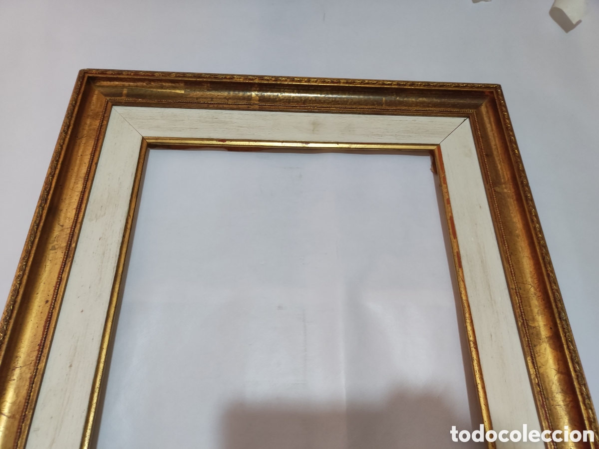 Antig&uuml;edades: Marco dorado con blanco - Foto 4