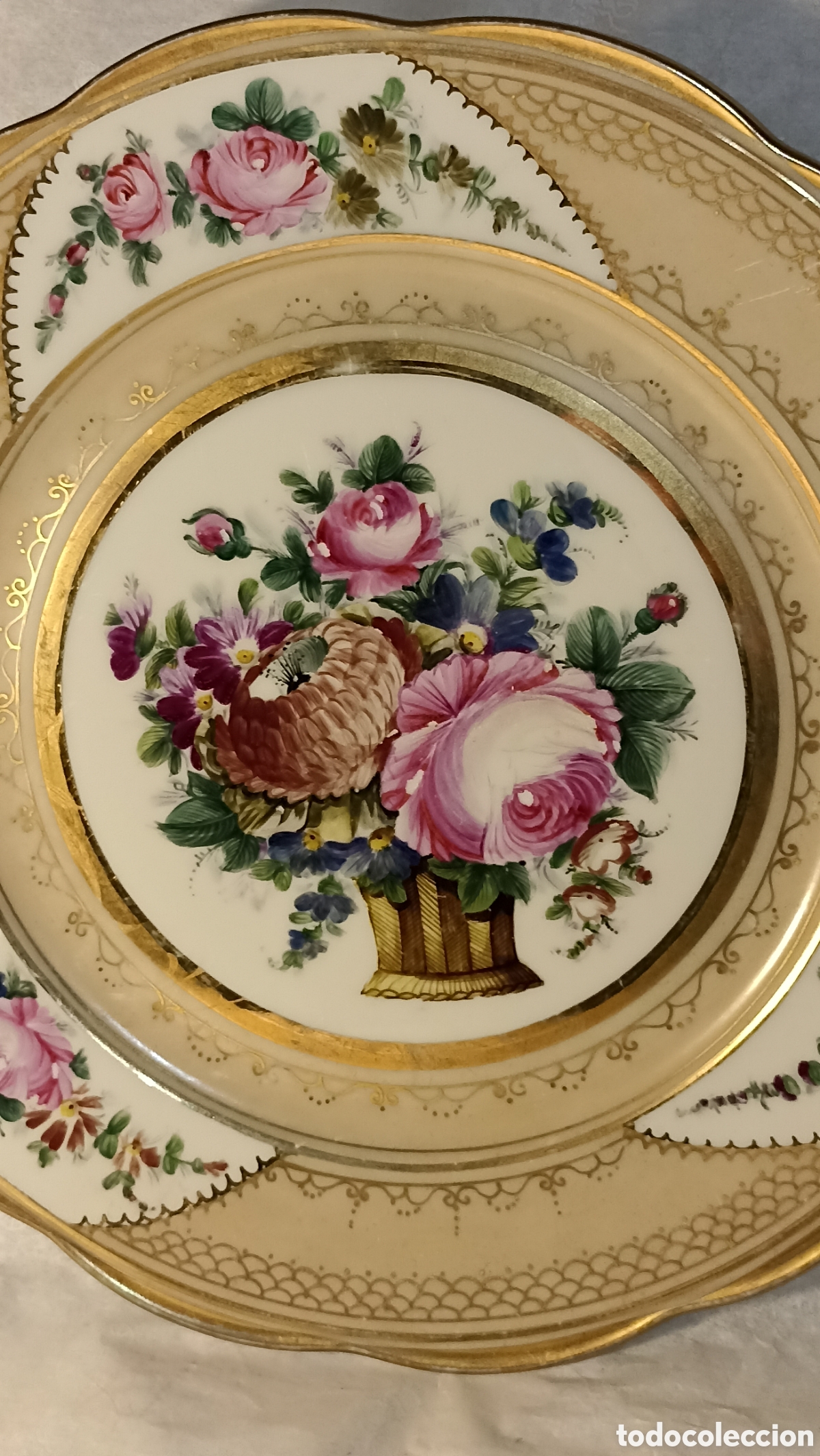 Oggetti Antichi: Plato de Porcelana Alemana KPM Krister &ndash; Modelo Prinzess (A&ntilde;os 50/60)