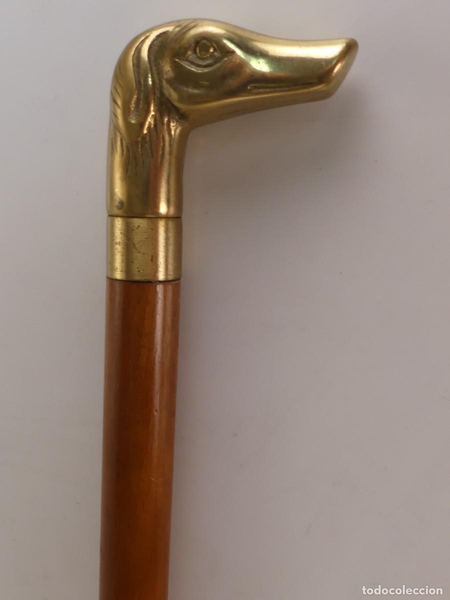 Antig&uuml;edades: BONITO BASTON DESMONTABLE DE MADERA MANGO DE LATON O BRONCE OBJETO DE COLECCI&Oacute;N