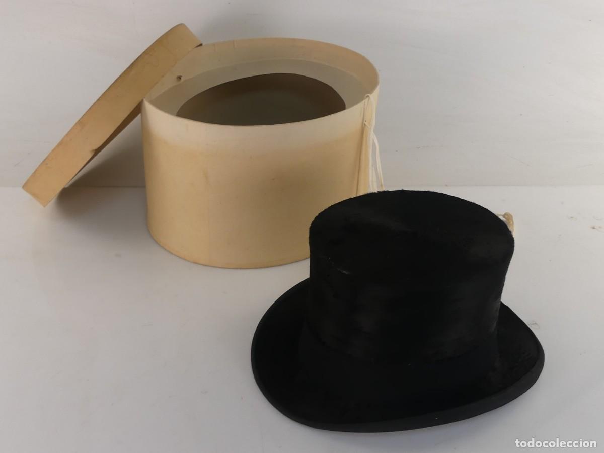 Antig&uuml;edades: CHISTERA SOMBRERO DE COPA MARCA BRAVE CON CAJA DE CARTON
