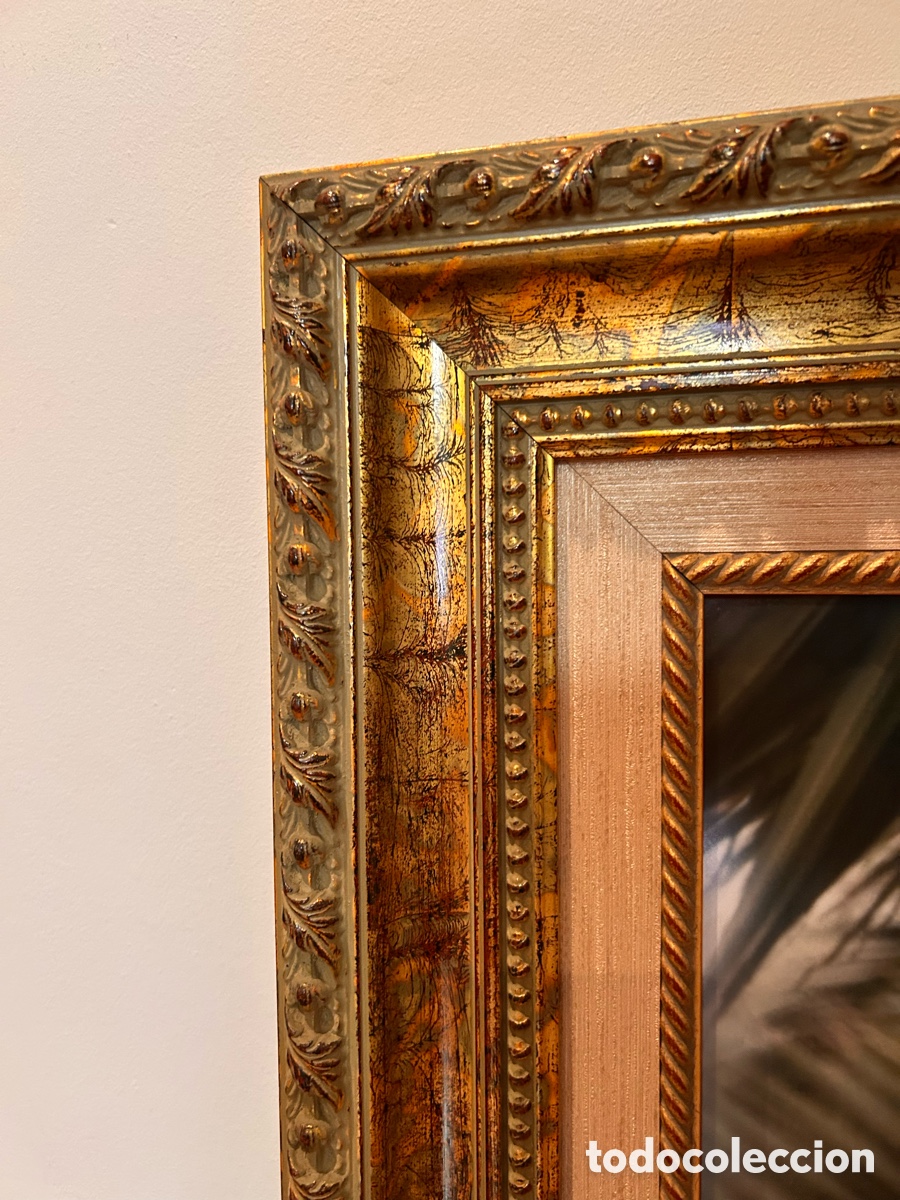 Antig&uuml;edades: Marco madera dorado ornamentado - Foto 2