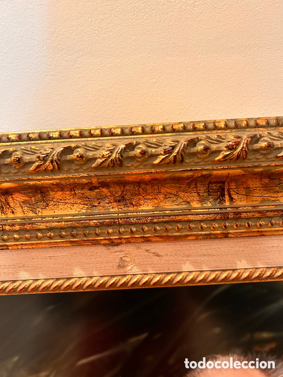 Antig&uuml;edades: Marco madera dorado ornamentado - Foto 3