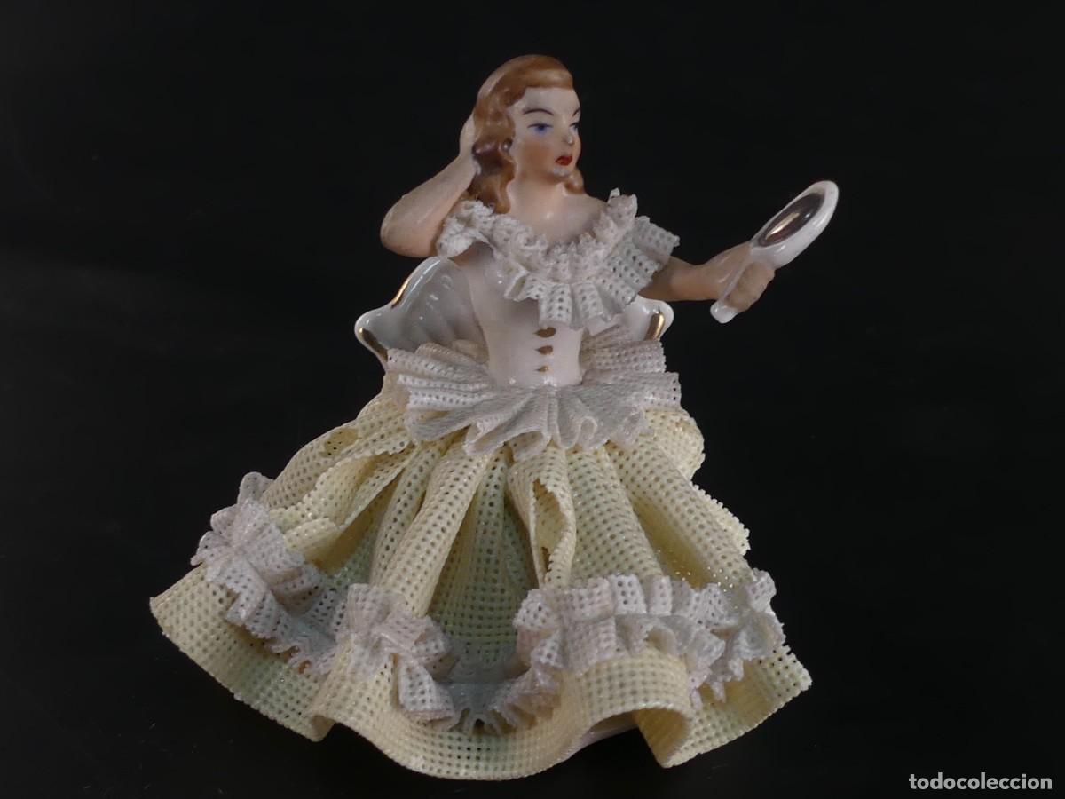 Antig&uuml;edades: PRECIOSA FIGURA DE UNA NI&Ntilde;A DE POCELANA DE DRESDEN GERMANY