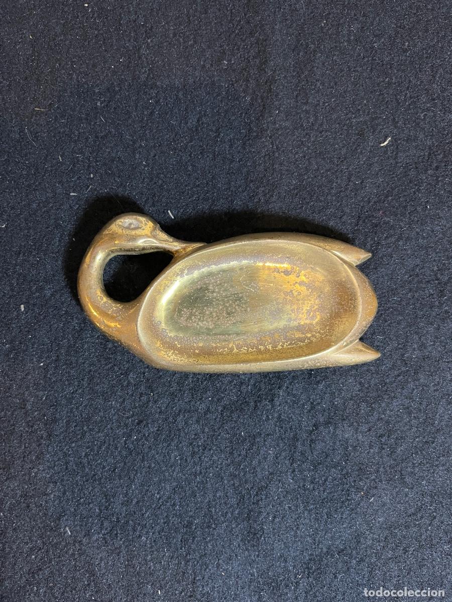 Antiquit&eacute;s: Bandeja pato bronce lat&oacute;n vintage cenicero jabonera vaciabolsillos oriental