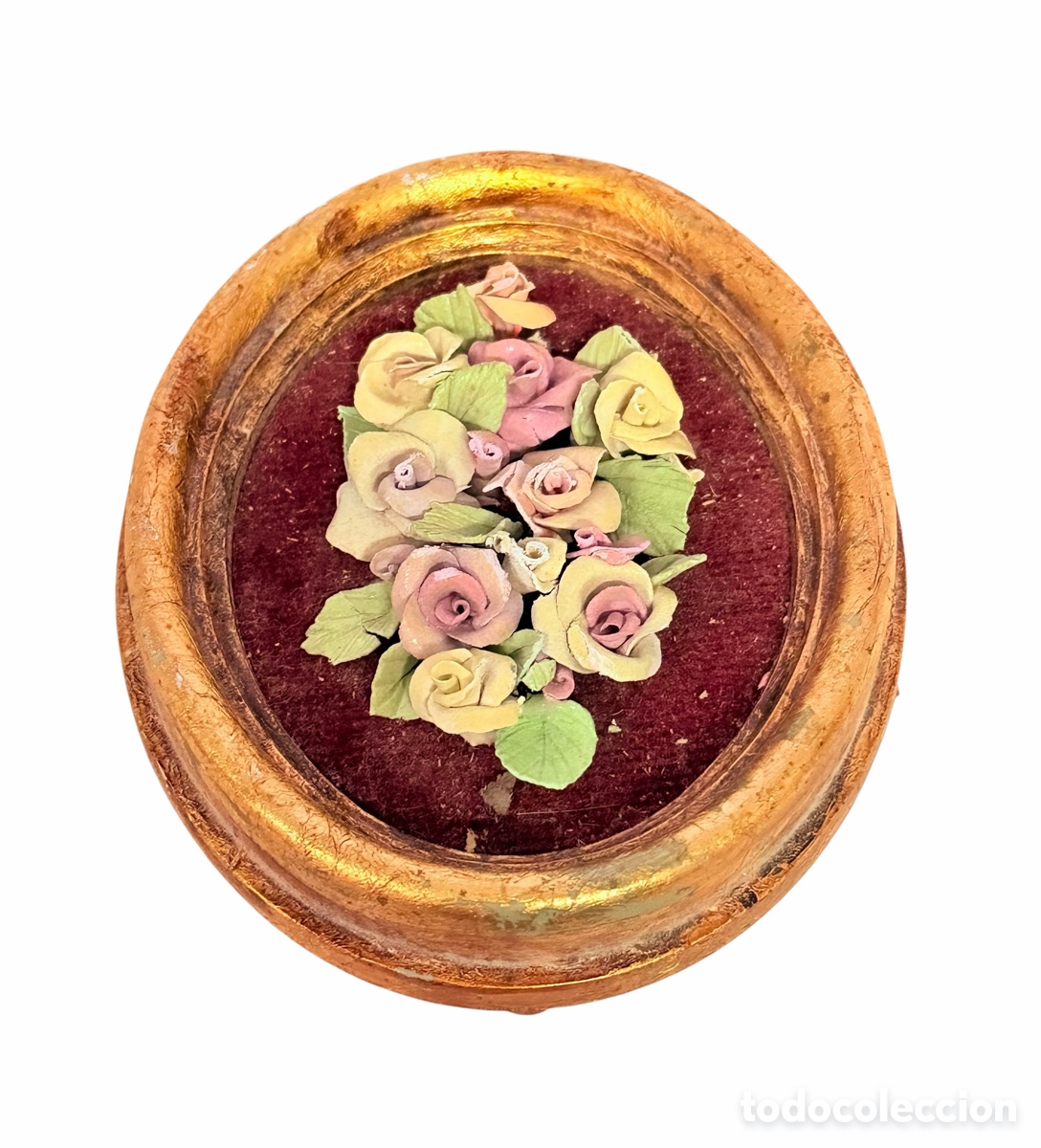 Antiquit&eacute;s: Flores de Cer&aacute;mica Enmarcadas