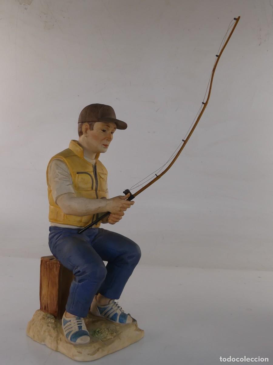 Oggetti Antichi: PRECIOSA FIGURA DE UN PESCADOR DE PORCELANA DE ALGORA SERIE LIMITADA NUMERO 18 DE 3000