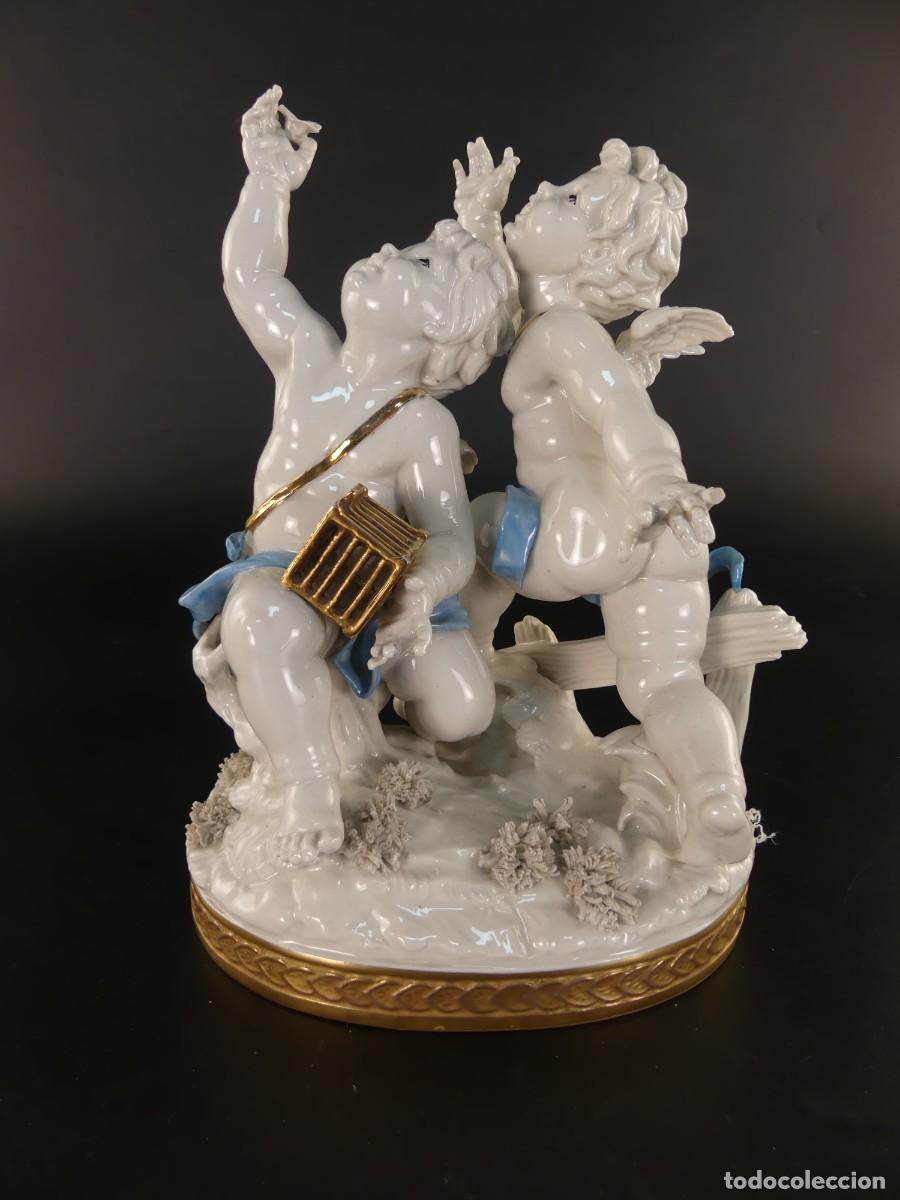 Oggetti Antichi: FIGURA DE 2 ANGELES ANGELITOS DE PORCELANA DE ALGORA OBJETO DE COLECCIOM