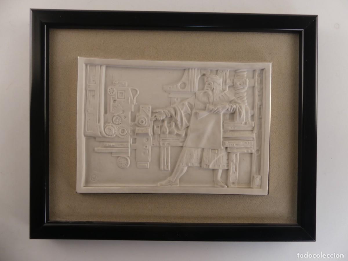 Oggetti Antichi: PLACA DE PORCELANA DE ALGORA - SERIE LIMITADA ENMARCADA