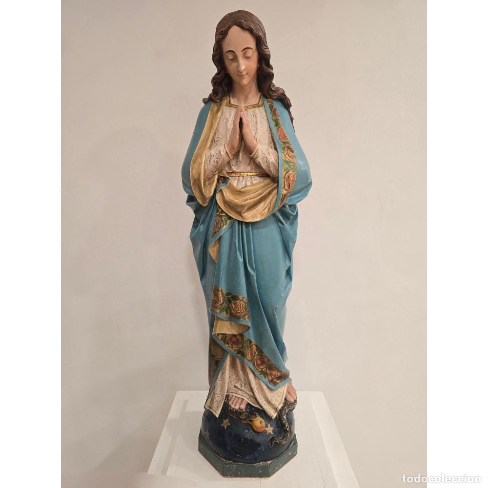 Antiguidades: Madonna neog&oacute;tica so&ntilde;ada / Beautiful neo-Gothic Madonna sculpture