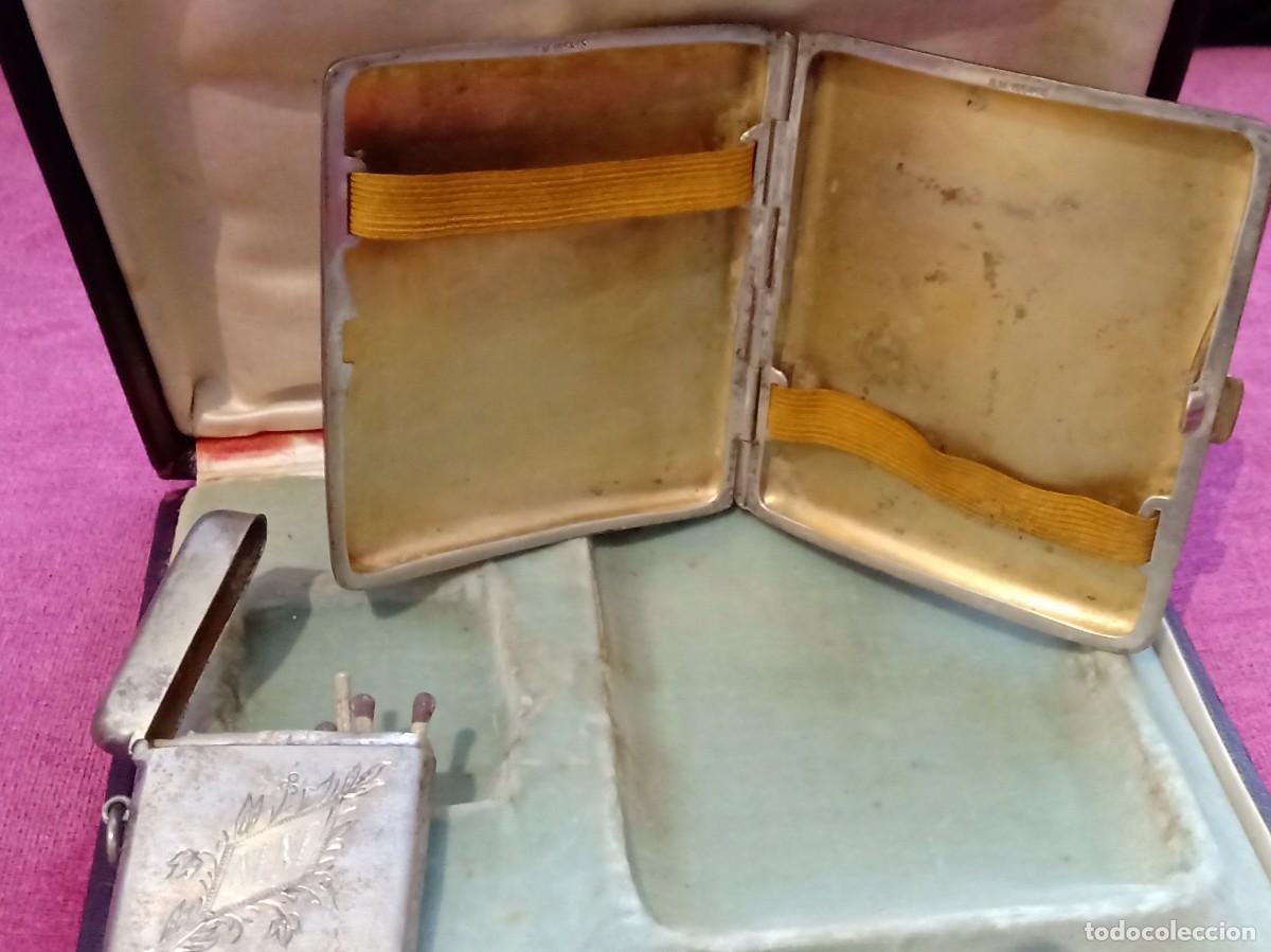 Antig&uuml;edades: PITILLERA Y CERILLERO PLATA - Foto 2
